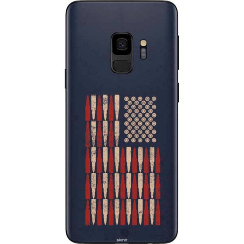 Blue Bullet American Flag Galaxy S9 Skin